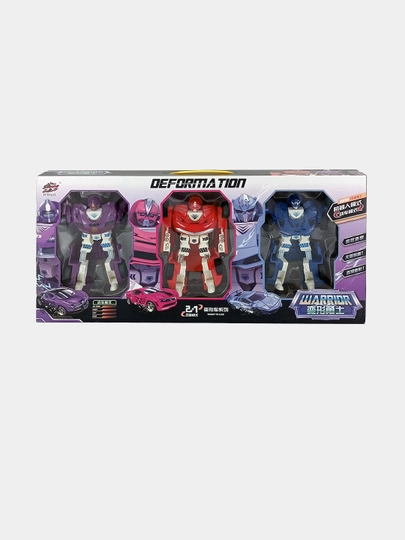 Набор трансформеров Warrior Deformation, 3 робота-машины, 2 в 1 — ZTS-IGR000342