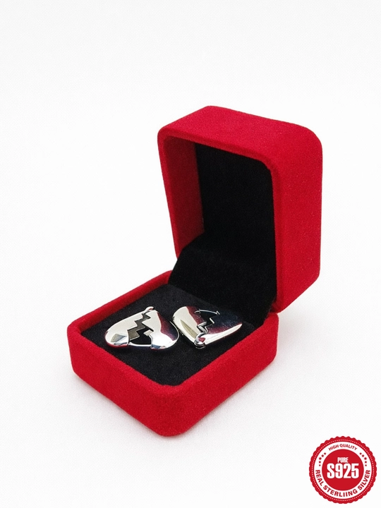 Серьги ALIXANDRA из серебра 925 пробы — женские серьги в форме сердца - 