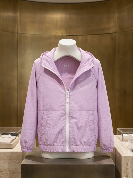Лёгкая ветровка для девочек с капюшоном и молнией Zara