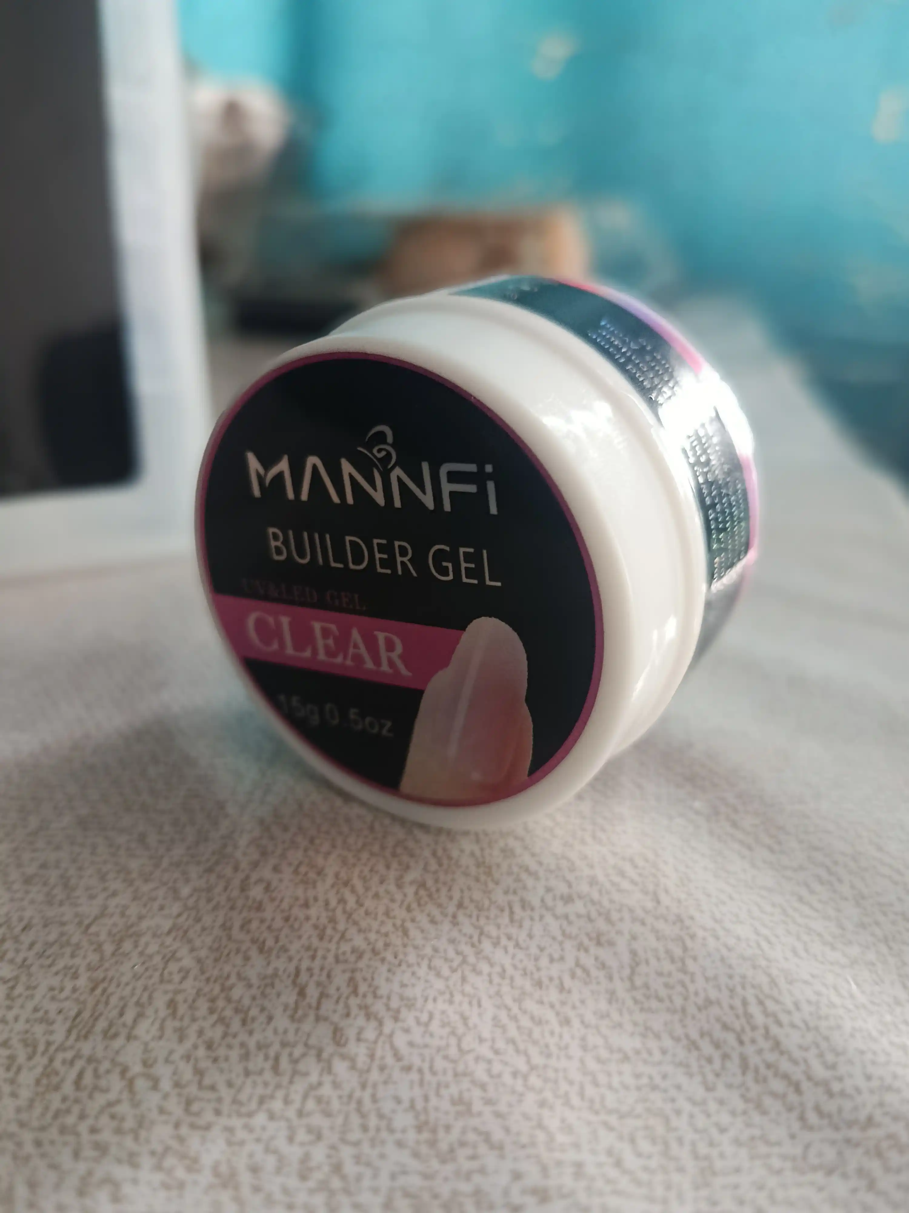 Гель для наращивания и моделирования ногтей цветной, MANNFI, 15 g