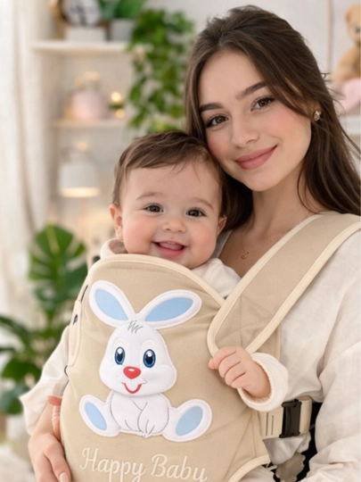 Кенгуру-переноска для малыша Happy Baby — ENJOYBA-KENGRU-КРЕМОВ