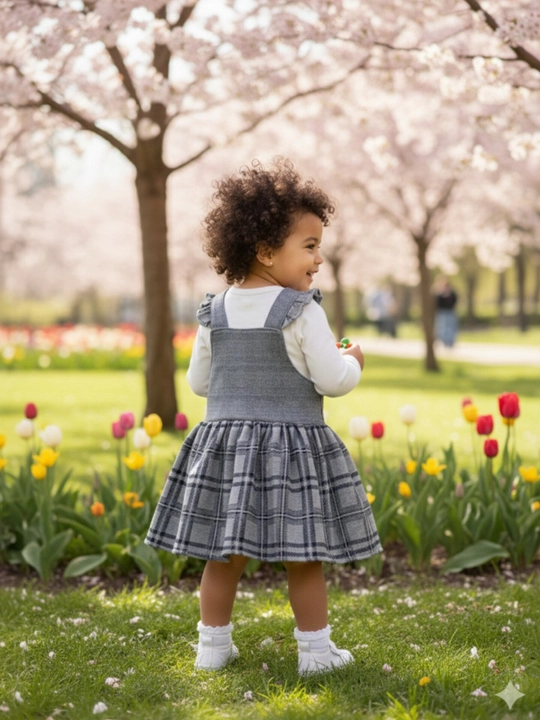 Платье для девочки, модный сарафан-комбинезон мягкая и красивая одежда для девочек