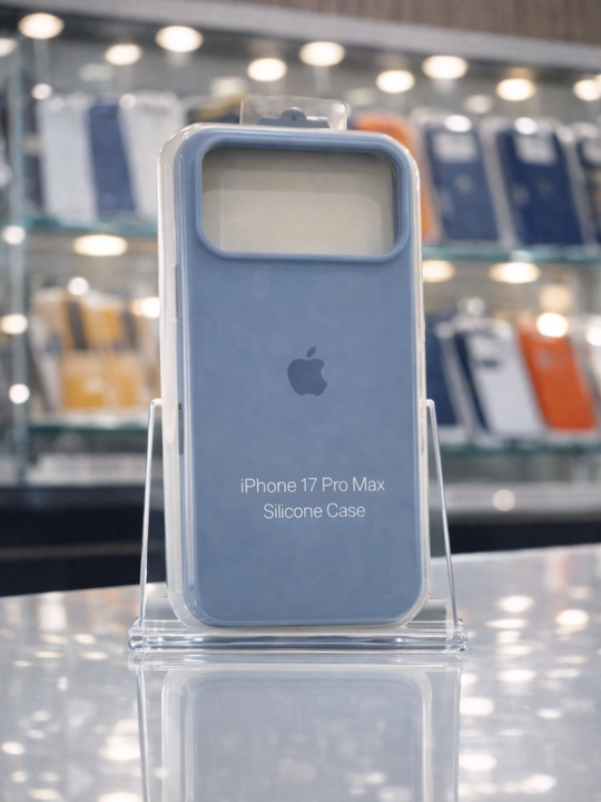 Чехол для iPhone 17 Pro Max, силиконовый — защита камеры, бортик 1.5 мм - 