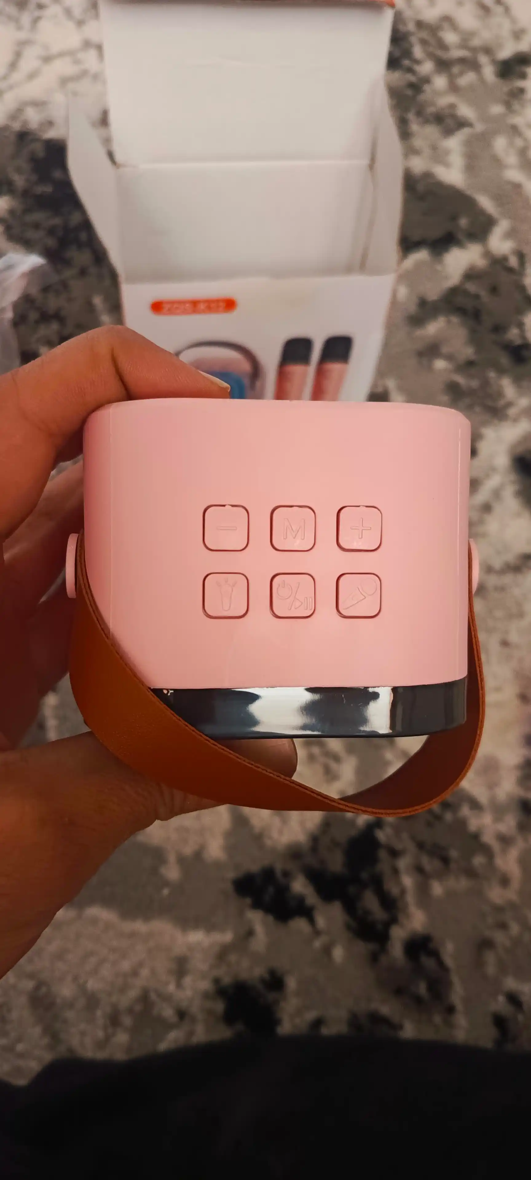FIDGO Bluetooth karaoke kolonkasi, 2 ta mikrofon va RGB yoritish
