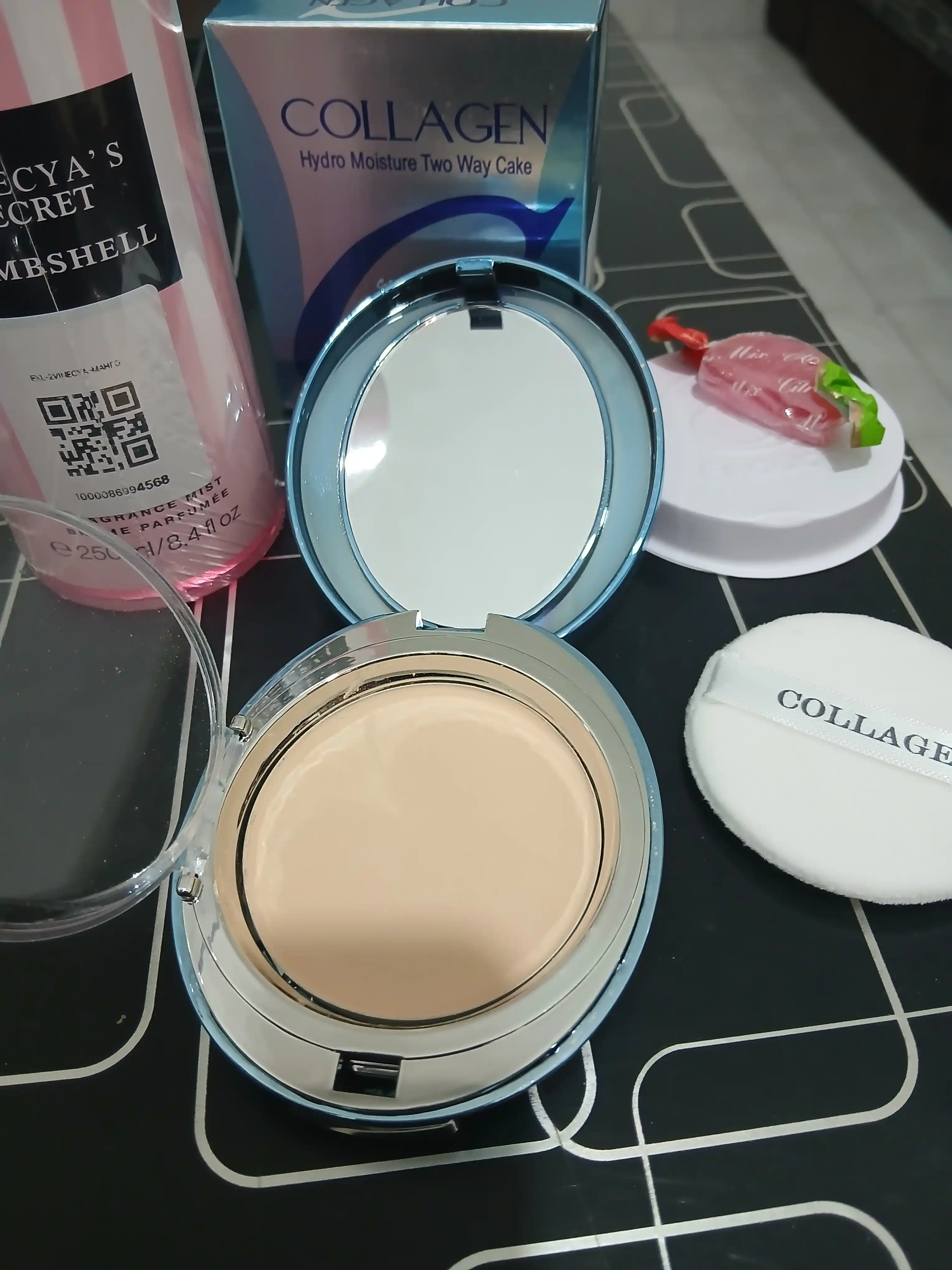 Пудра для лица, Collagen для лица с коллагеном, SPF 25+, для всех типов кожи