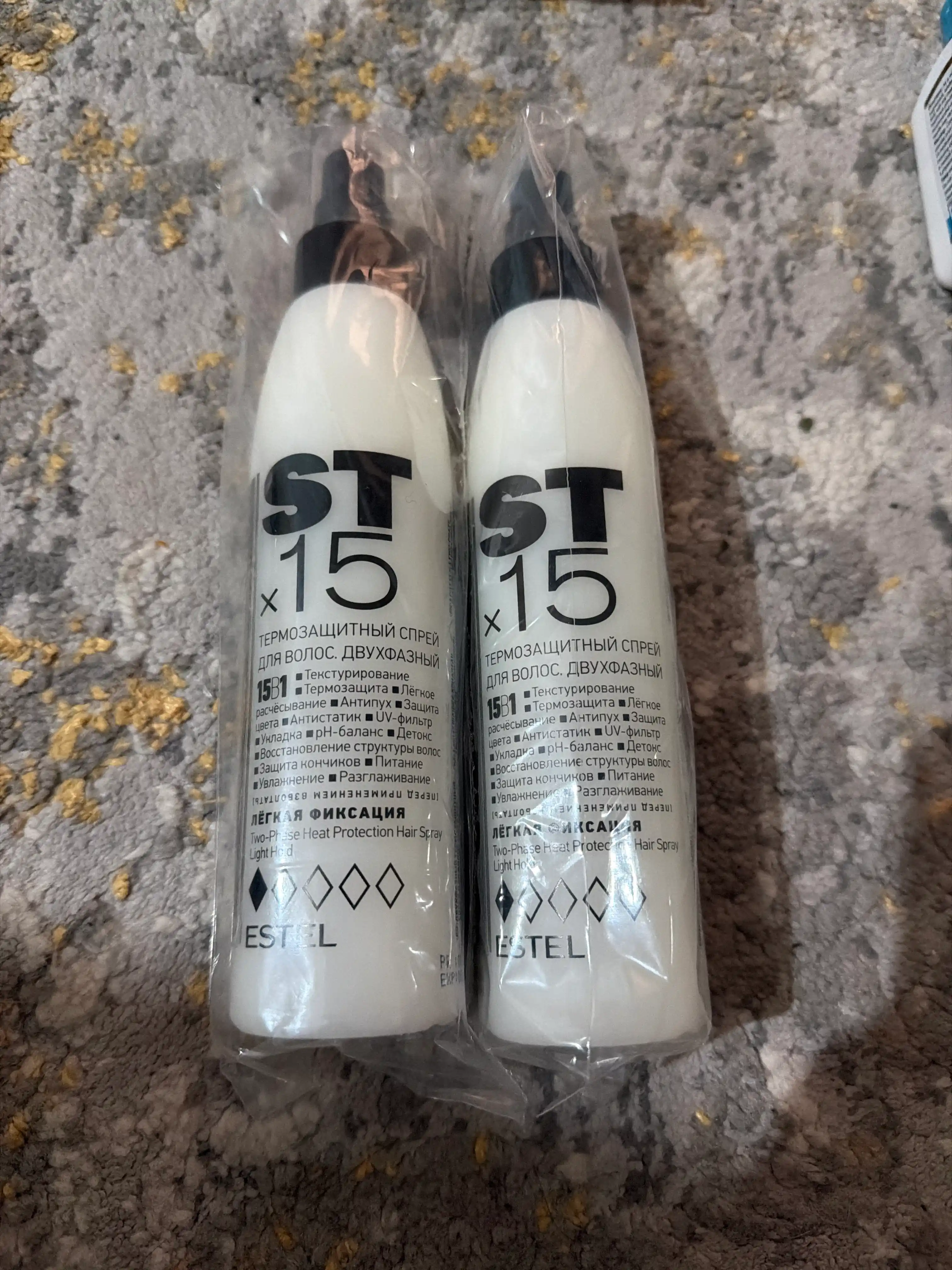 Ikki fazali, termal himoya ega, yengil tutqichli soch spreyi ESTEL STx15, 15tasi 1da,200ml