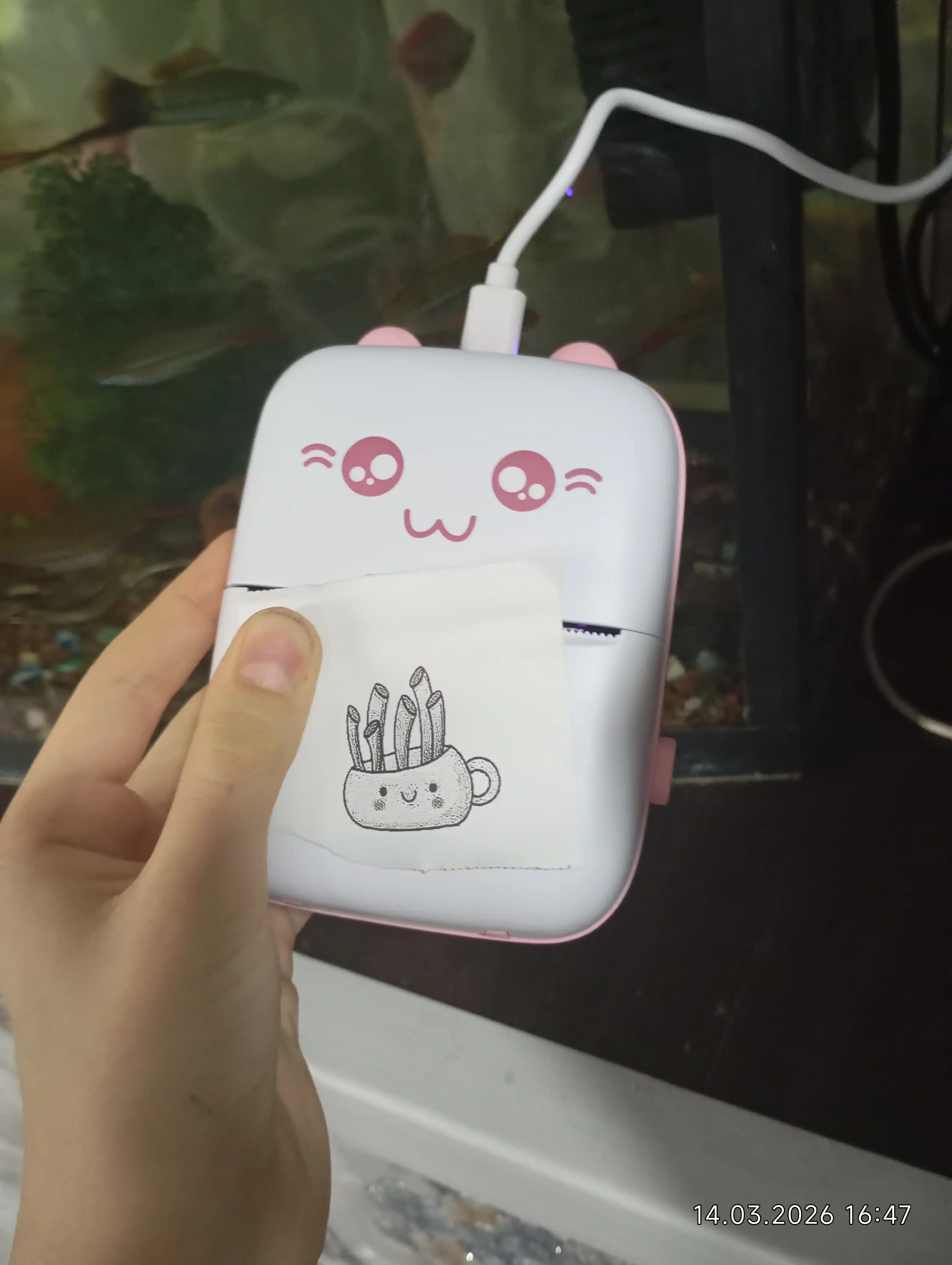 Bolalar uchun Bluetooth bilan telefon uchun simsiz mini termal printer