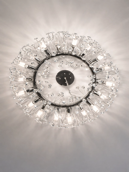 "ODUVANCHIK" BILLUR QANDIROG‘I Ø 60/80 SM 11/20 LAMPA OLTIN / KUMUSH RANGLI, NAFIS DIZAYNLI