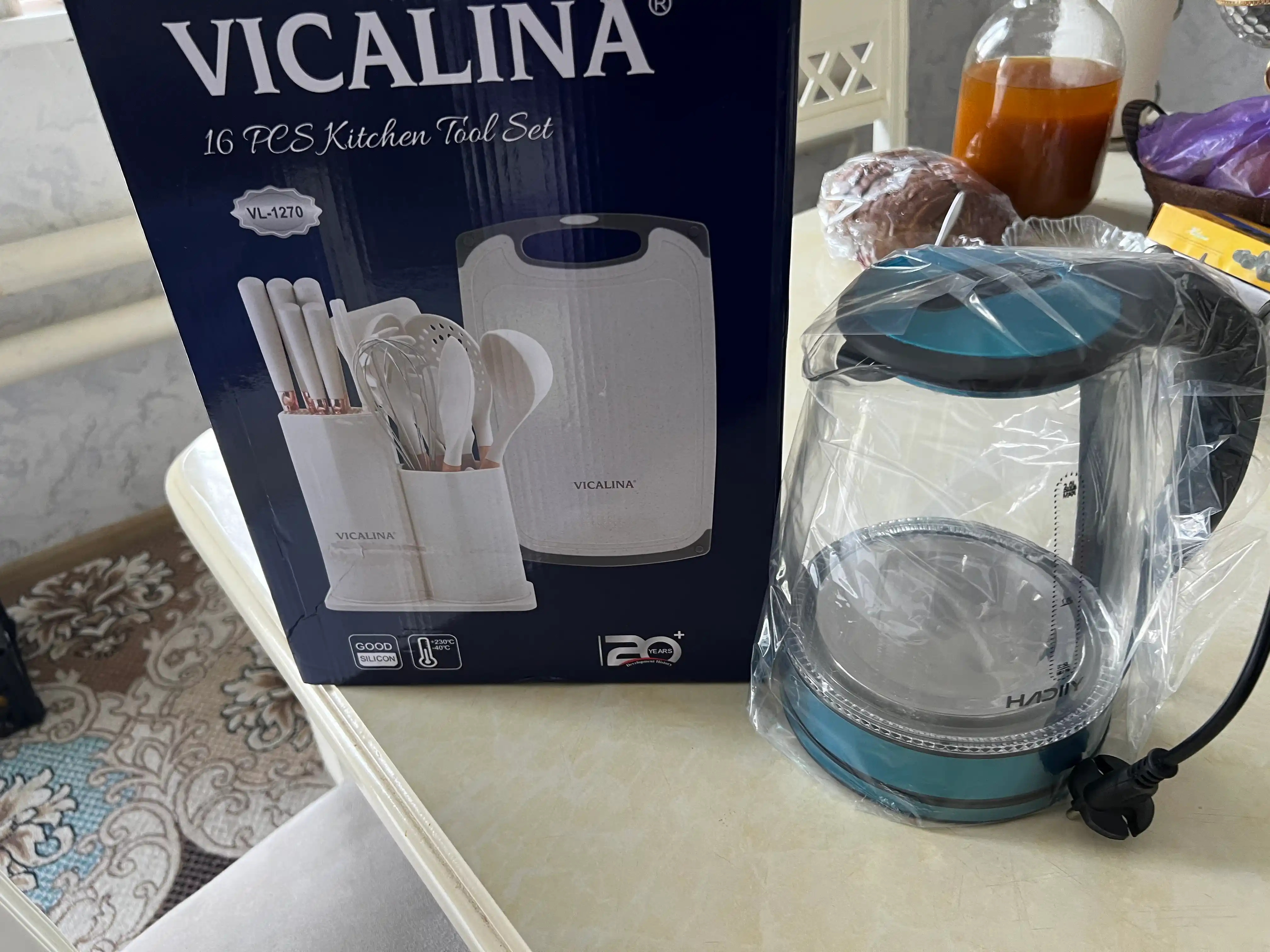 Oshxona anjomlari to'plami Vicalina, yopishmaydigan, silikondan