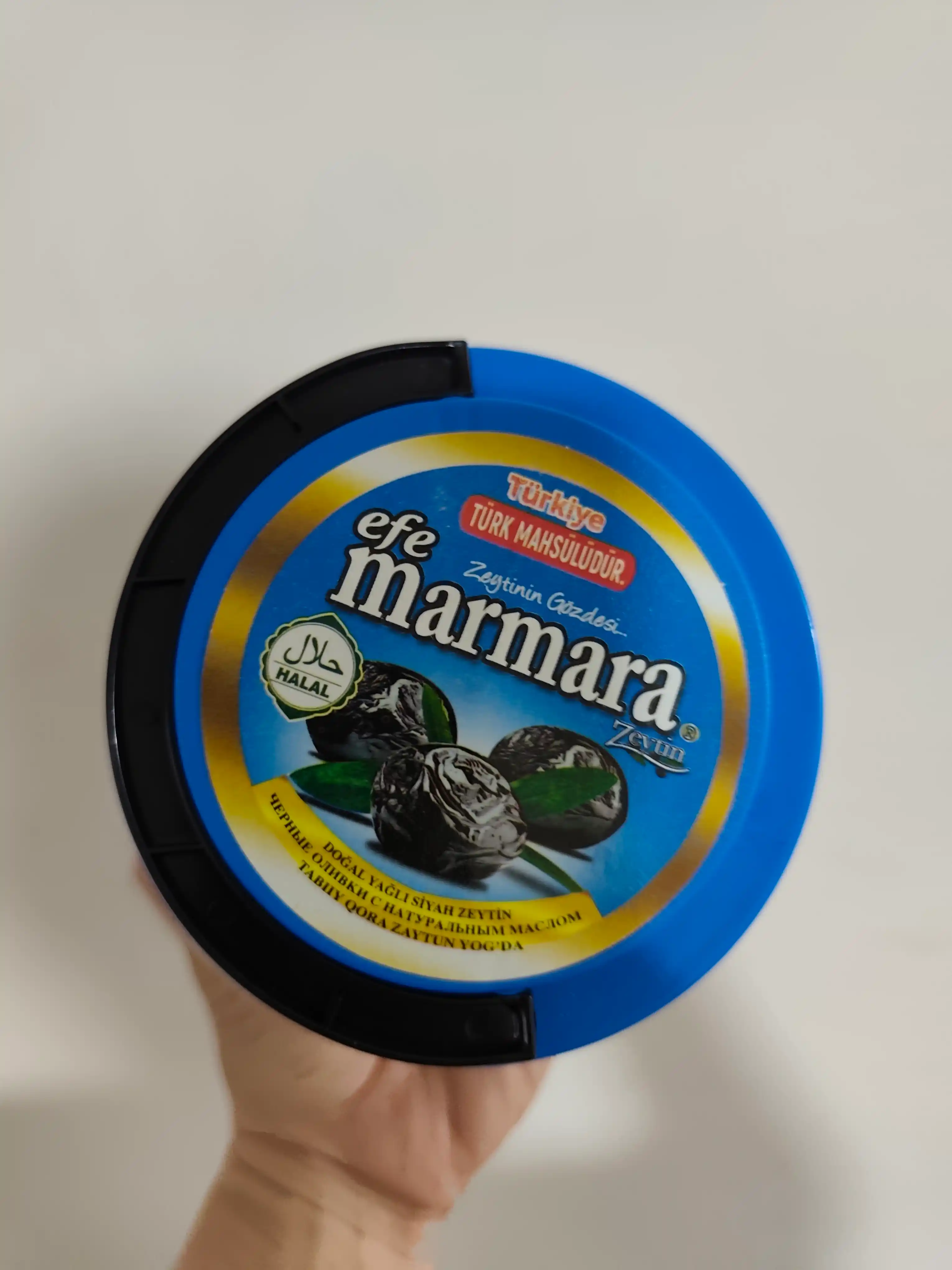Turkiyaning qora zaytun danakli, vakuum qadoqda, Efe marmara