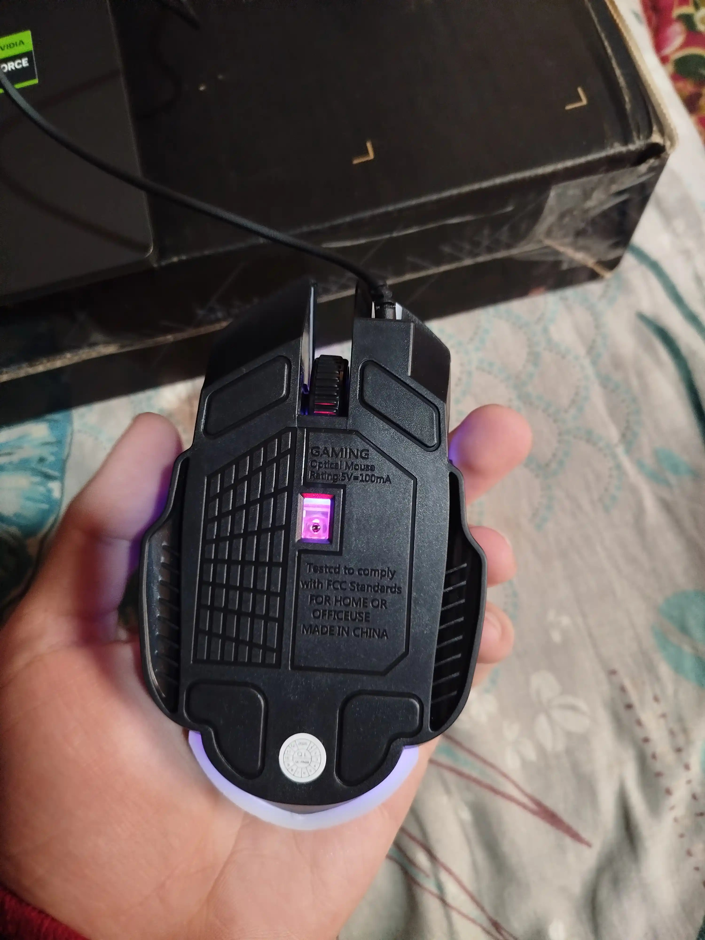 Проводная  игровая мышь GM6,  3200DPI со светодиодом RGB