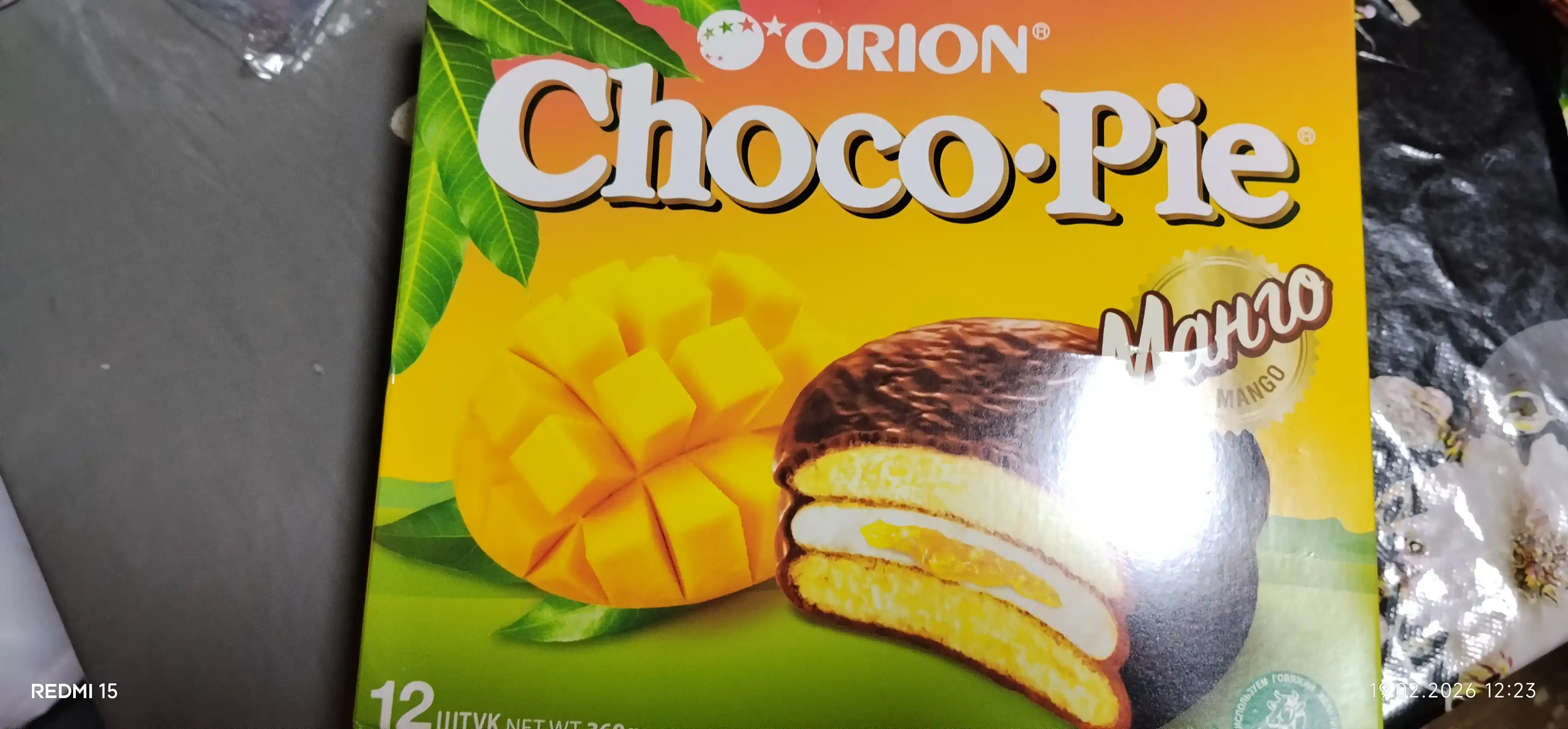 Пирожное Choco-Pie Mango, 12 шт × 360 г