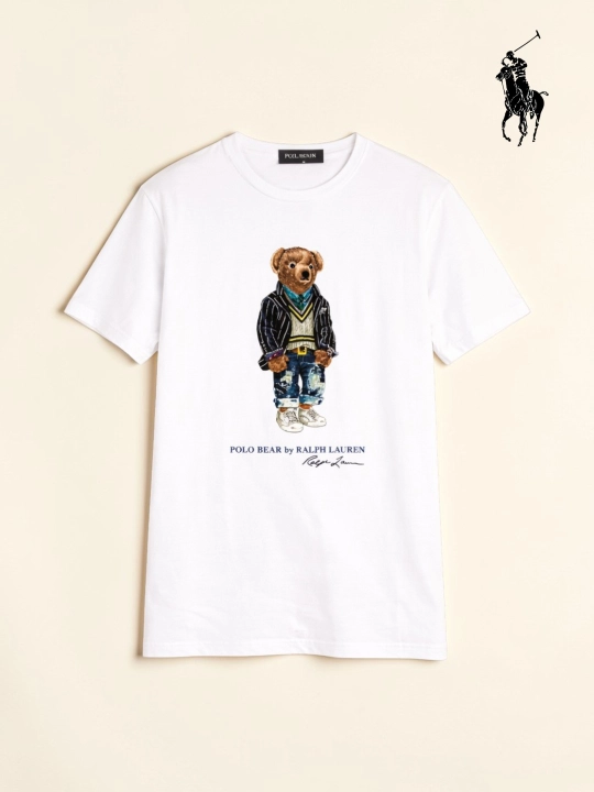 Polo Ralph Lauren Ayiq printli futbolka, erkaklar va ayollar uchun yozgi futbolka sovg'a