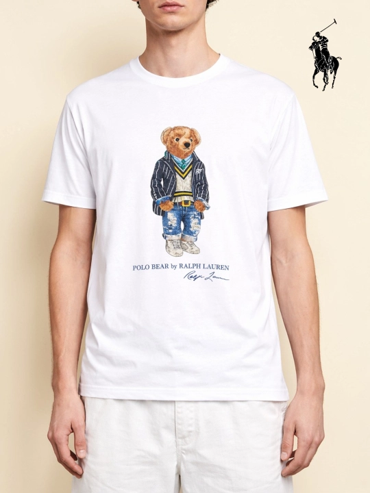 Polo Ralph Lauren Ayiq printli futbolka, erkaklar va ayollar uchun yozgi futbolka sovg'a - 