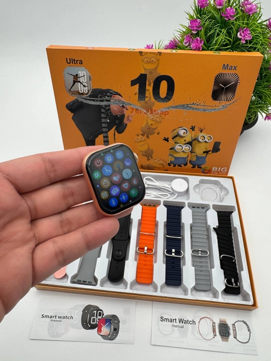 Smart Watch Ultra и Smart Watch 10, наушники Pods 2, ремешки 8–10 штук