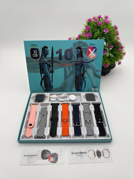 Smart Watch Ultra и Smart Watch 10, наушники Pods 2, ремешки 8–10 штук