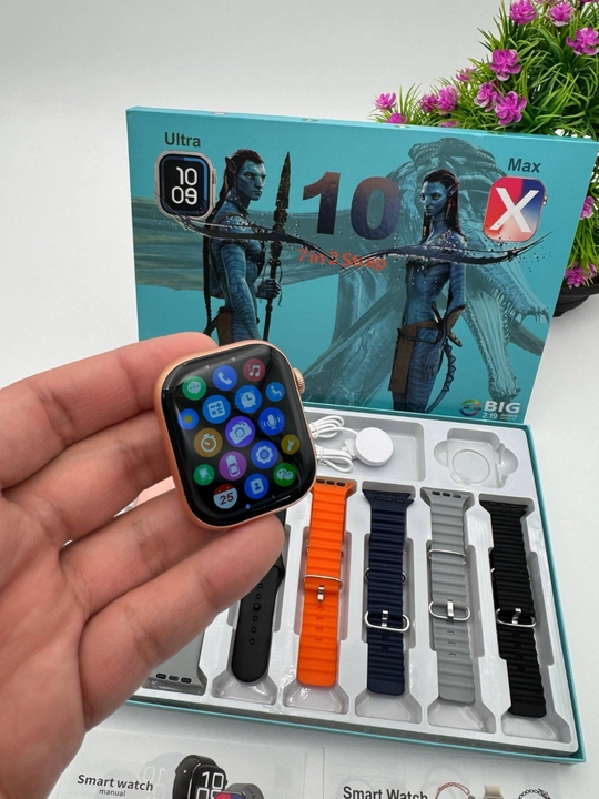 Smart Watch Ultra и Smart Watch 10, наушники Pods 2, ремешки 8–10 штук