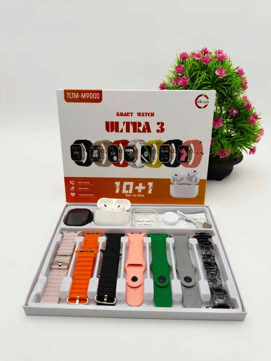 Smart Watch Ultra va Smart Watch 10, quloqchinlar Pods 2, tasmalar 8-10 dona - 