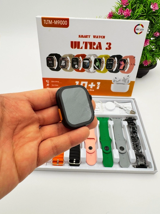 Smart Watch Ultra и Smart Watch 10, наушники Pods 2, ремешки 8–10 штук