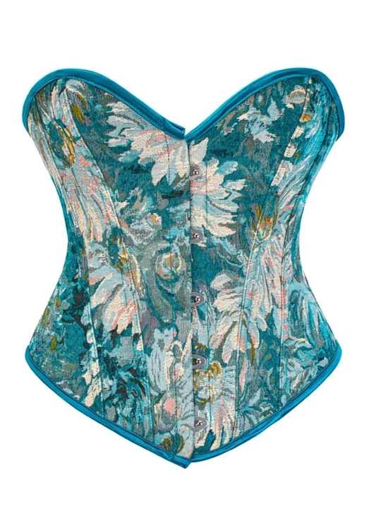 Vintage Floral ayollar korseti - retro uslubidagi nafis model, korset-top