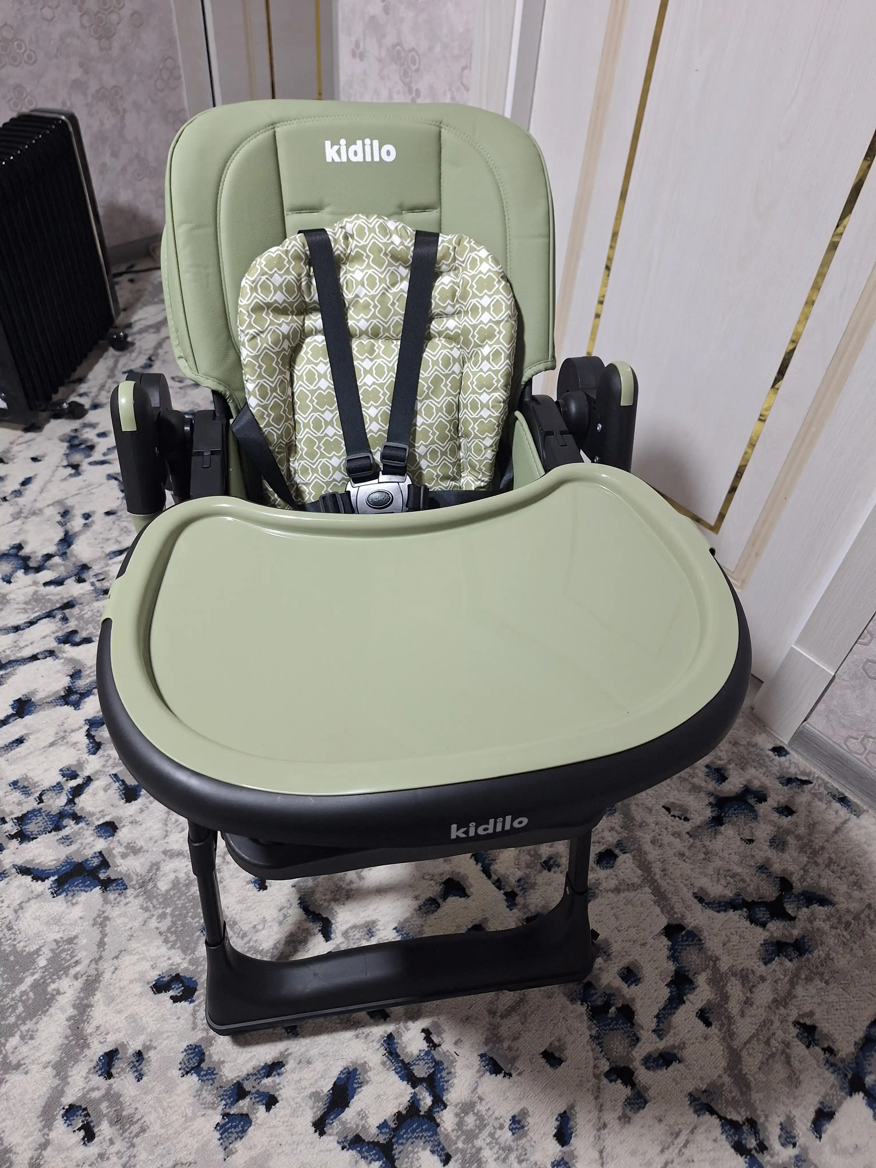 Детский стульчик для кормления + качели для детей Kidilo, 3 в 1, стульчик для детей