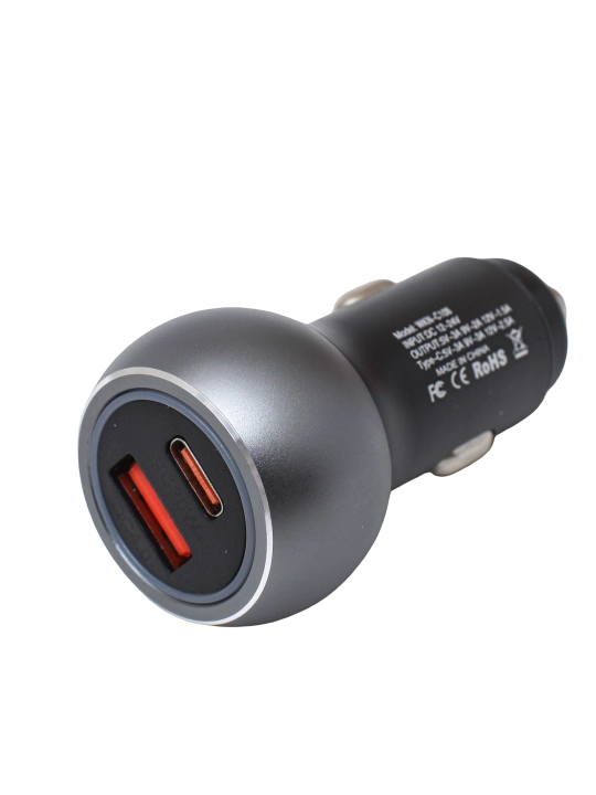 Автомобильное зарядное устройство, USB-A+Type C, 67,55,38 Вт  - 