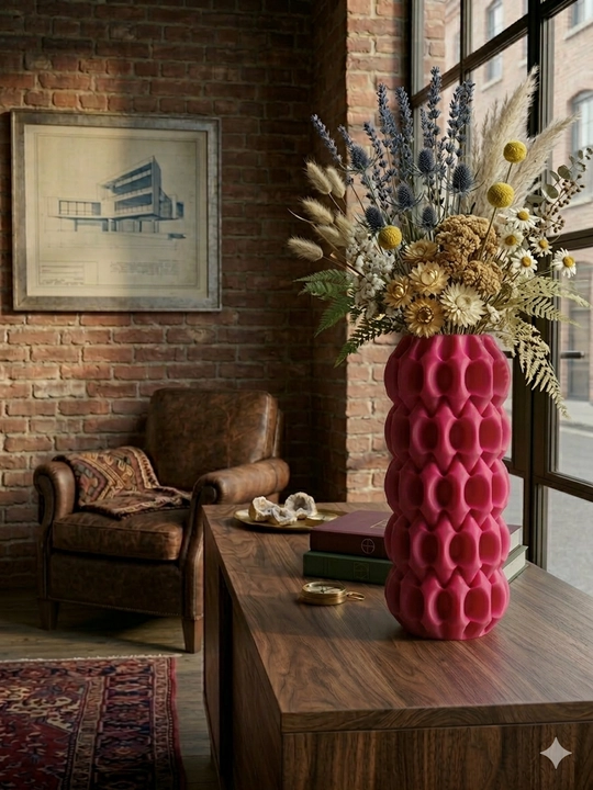 Vaza "Fraktal" Rayelle home, 3D plastikdan - 