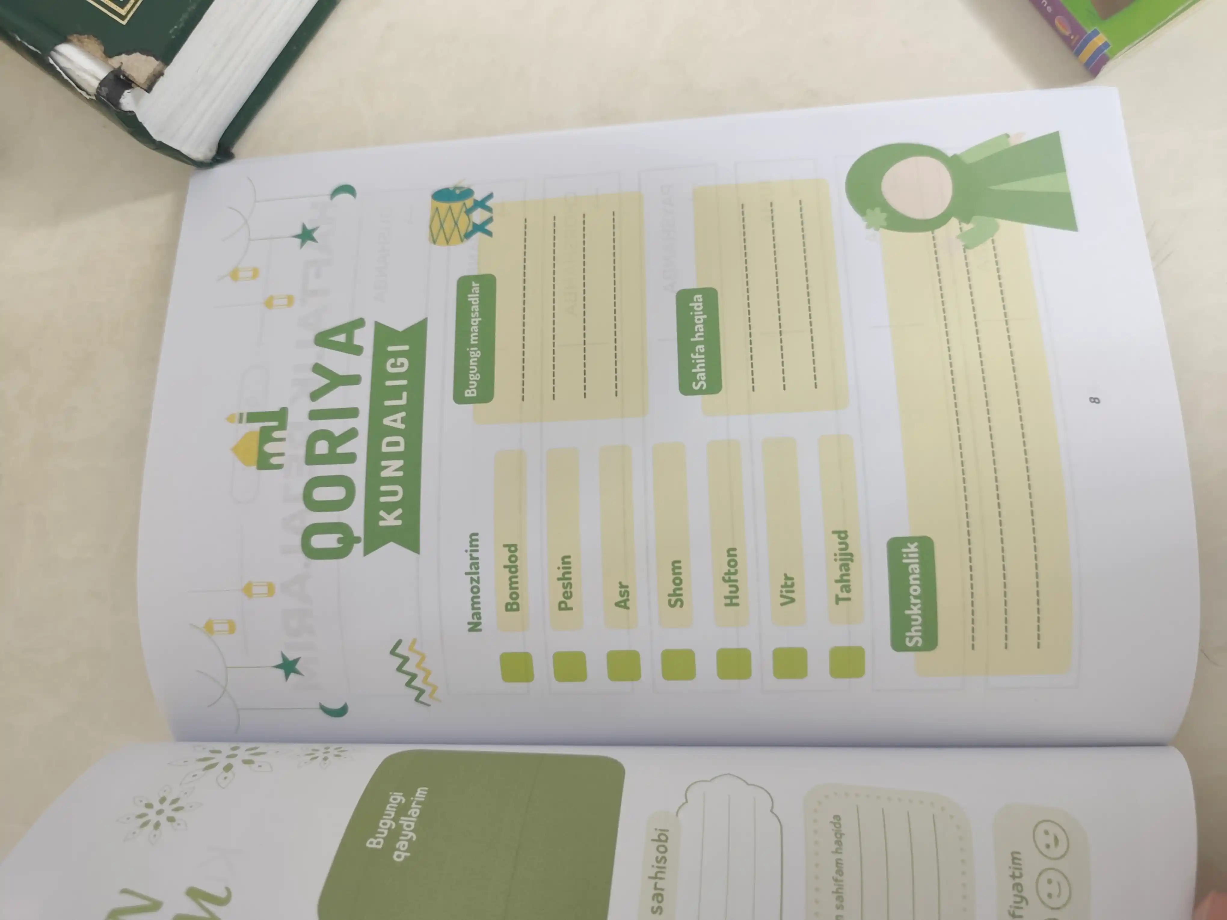 Qoriya kundaligi Planner Lugat daftari A4, 120-bet, sahifalarm biznes daftar A5, 80-bet