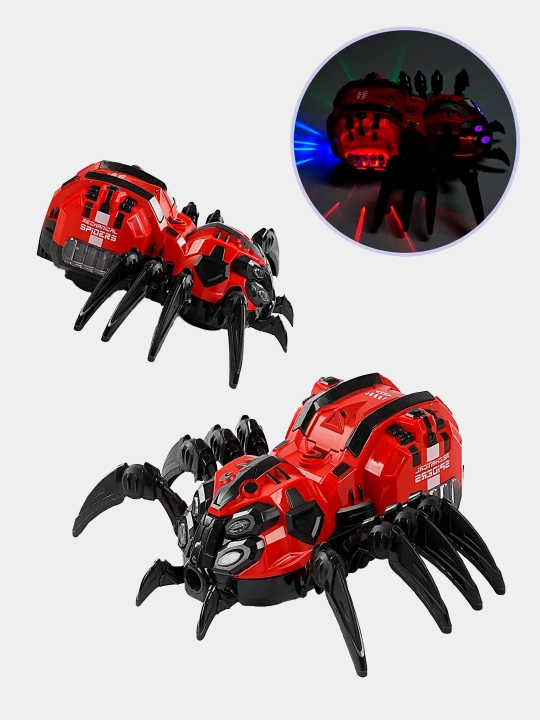 O‘rgimchak robot Spider Machine musiqa va yorug‘lik bilan, elektr