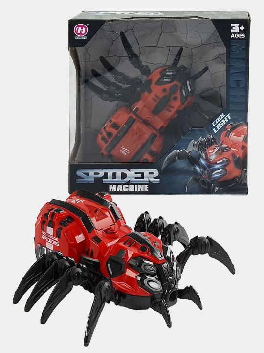 O‘rgimchak robot Spider Machine musiqa va yorug‘lik bilan, elektr - 