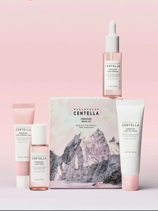 SKIN1004 Madagascar Centella Poremizing, Tea-Trica, Travel Kit sayohat uchun mini to‘plam