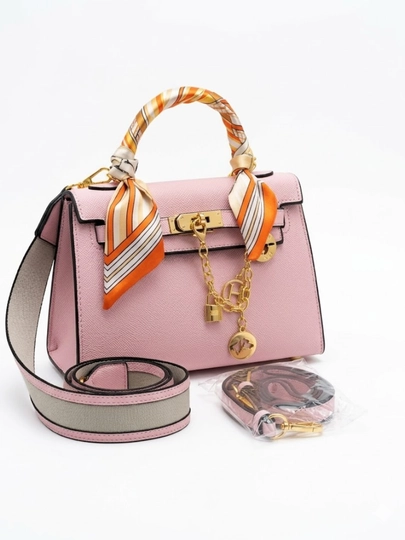 Женская сумка HERMES 22 SM, сумка-коробочка — PARFE-HERMIS-РОЗОВ