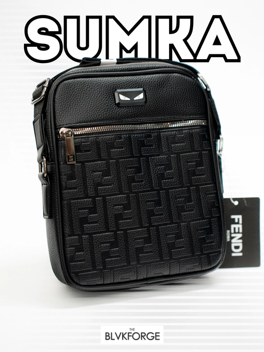 Erkaklar uchun yelkama sumka, kross-body, qora - 