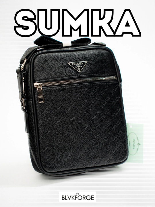 Erkaklar uchun yelkama sumka, kross-body, qora - 