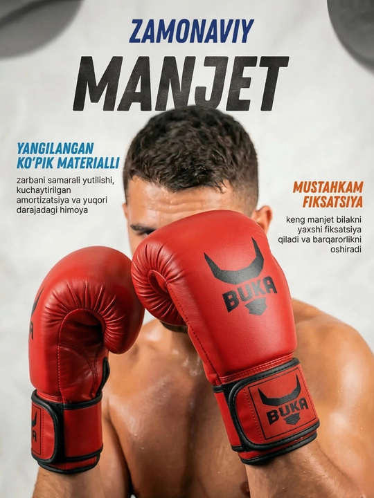 Professional boks perchatkasi – sparring va trening uchun, mustahkam va qulay