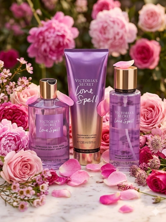 Набор Victoria’ s Secret Velvet Petals: парфюмированный мист, лосьон и гель для душа