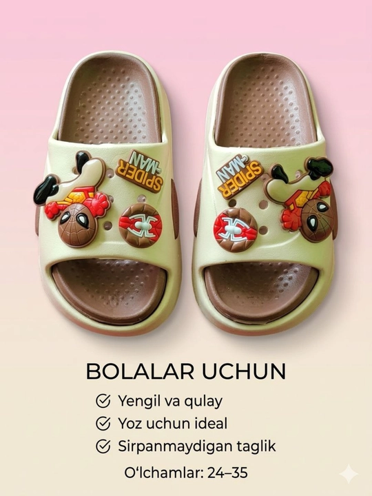 Bolalar va qizaloqlar uchun yozgi shippaklar tapichka – qulaylik va quvonch bir qadamda - 