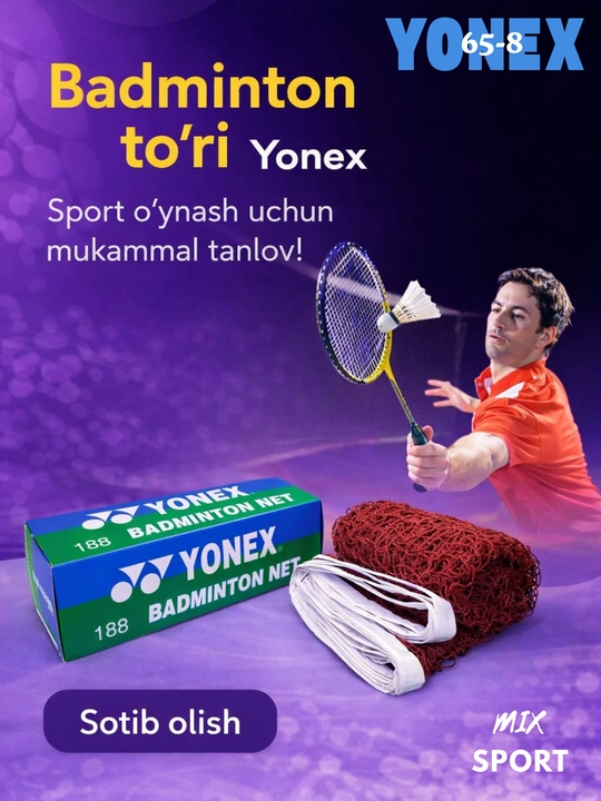 YONEX 65-8 badminton to‘ri (universal) - 
