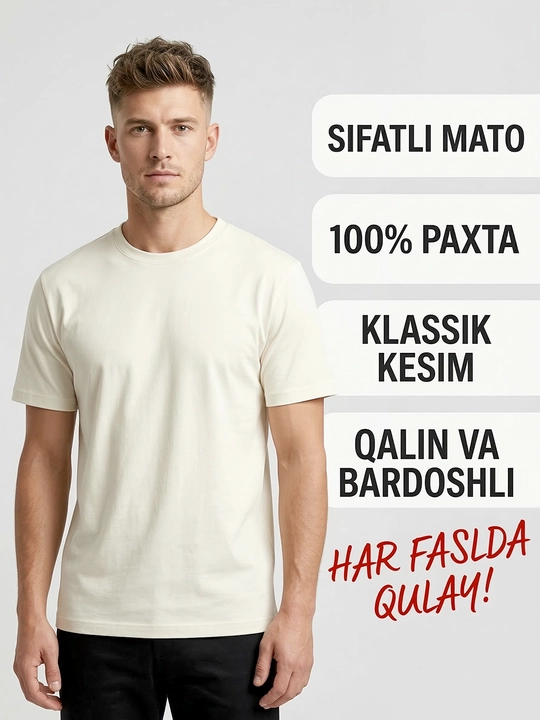 Asosiy futbolka, erkaklar uchun, katta o‘lchamli, ayollar uchun futbolka