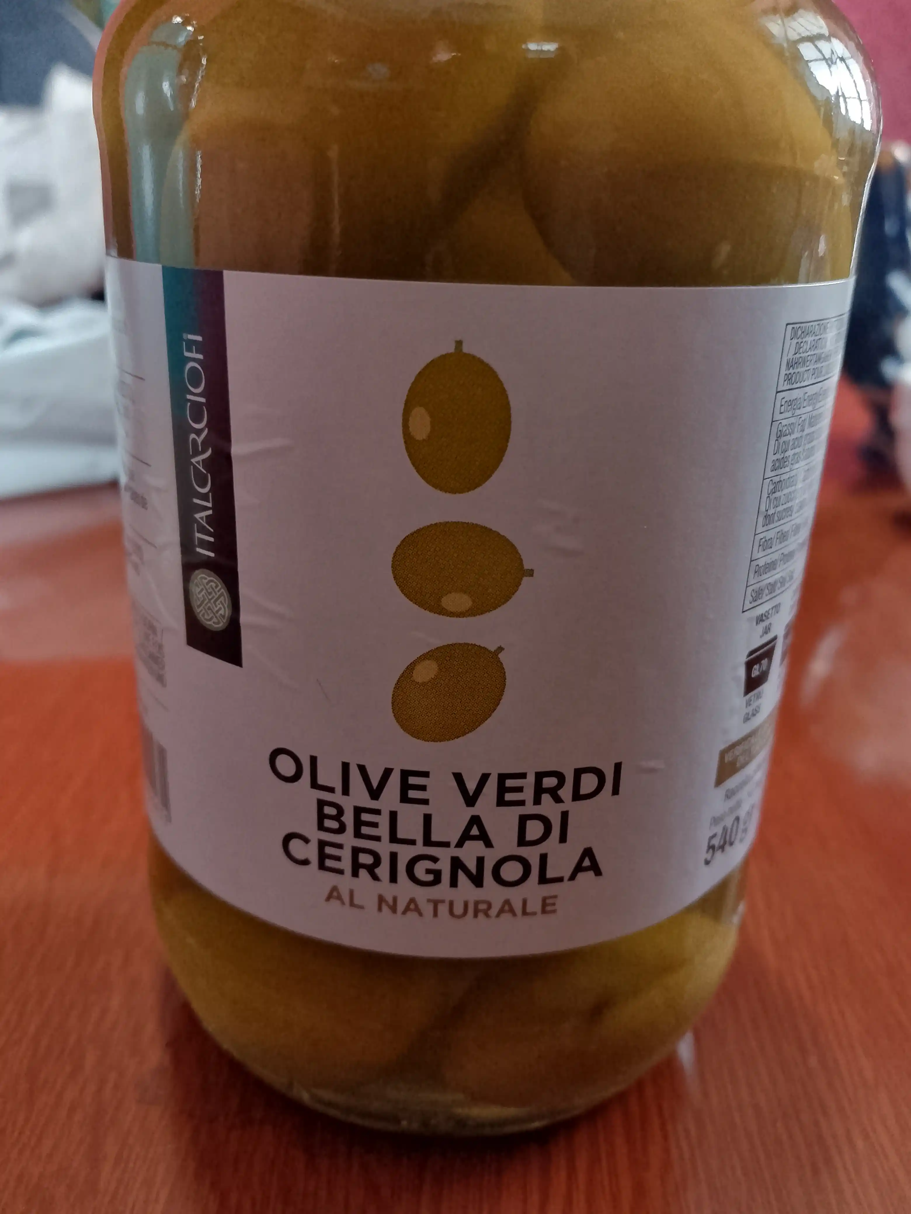 Gigant zaytunlar ItalCarciofi, danakli, 540 g