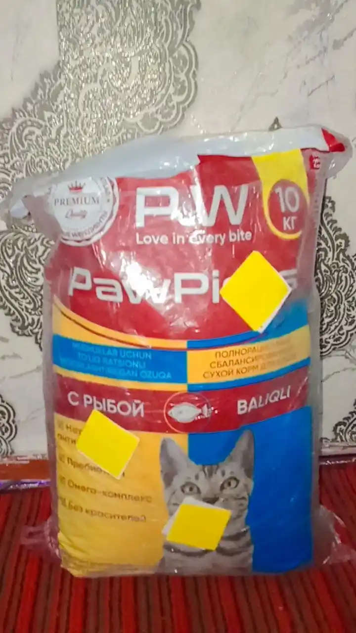 Paw Picks mushuklar uchun quruq yem, baliq bilan 10 kg