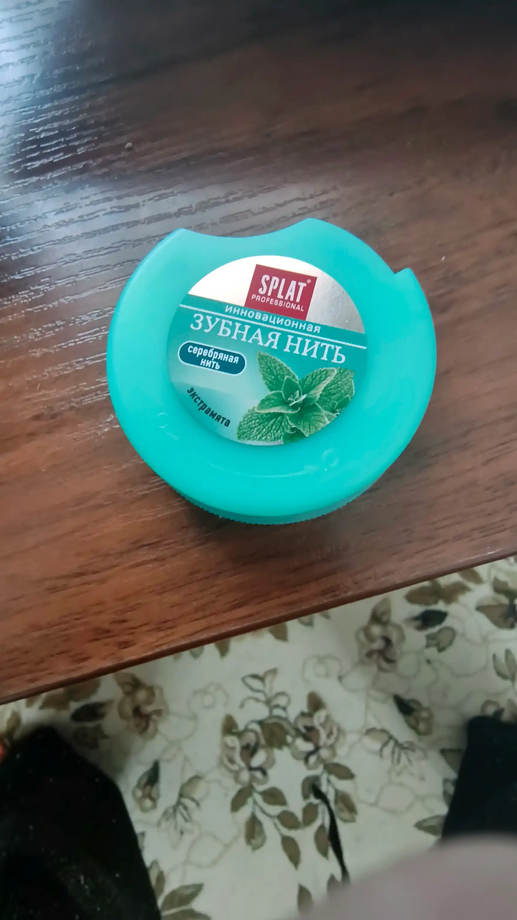 Tish ipi Splat Professional Dental Floss, kumush tolali yalpiz, 30 metr