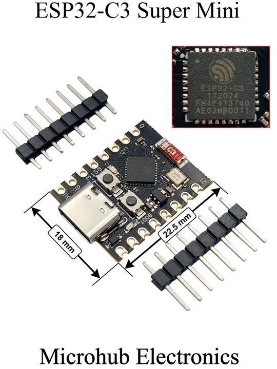 ESP32 C3 SuperMini, ESP32-C3 плата, Wi-Fi, Bluetooth, Type-C, IoT, Arduino, робототехника