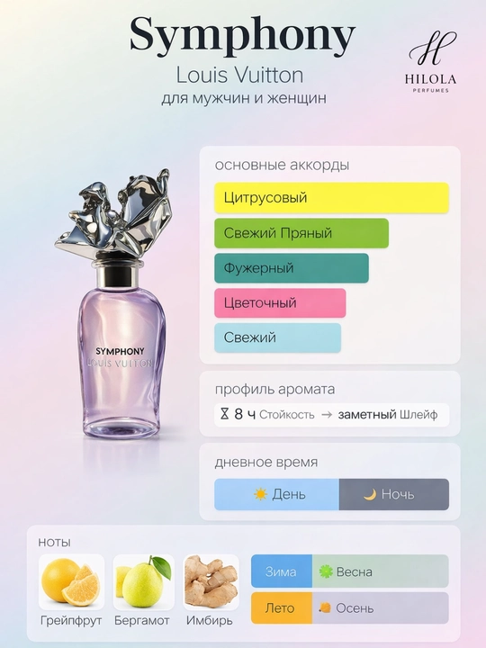 Ayollar va erkaklar Symphony Louis Vuitton Uniseks atir, mini format / probnik (3 - 30 ml)