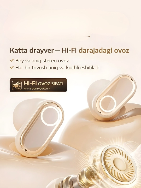 Acer TWS Bluetooth 5.4 simsiz quloqchin, ENC shovqinni kamaytirish, Hi-Fi stereo ovoz