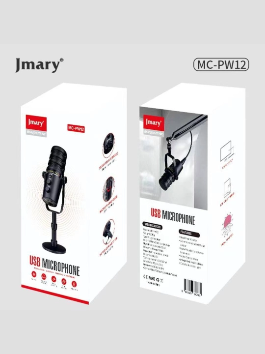 Jmary MC-PW12 USB ish stoli mikrofoni, kompyuter, strim, podkast uchun studiya mikrofoni