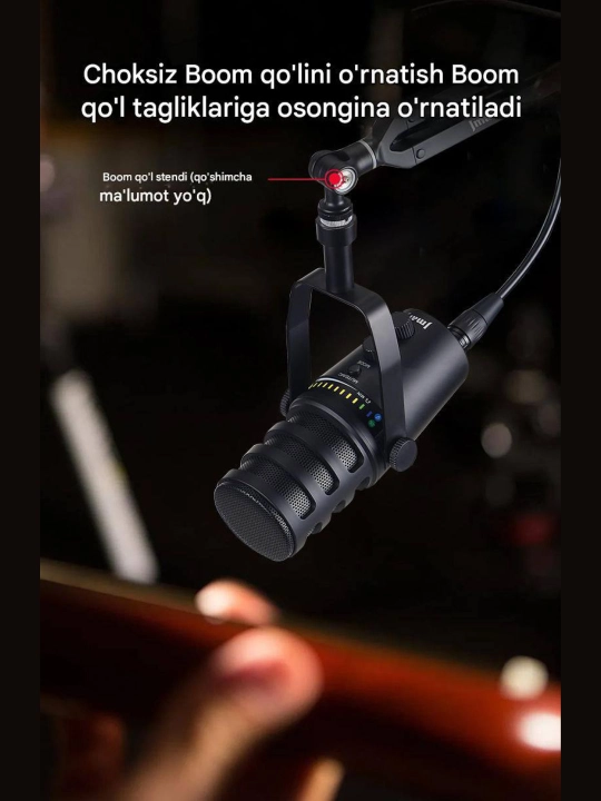 Jmary MC-PW12 USB ish stoli mikrofoni, kompyuter, strim, podkast uchun studiya mikrofoni