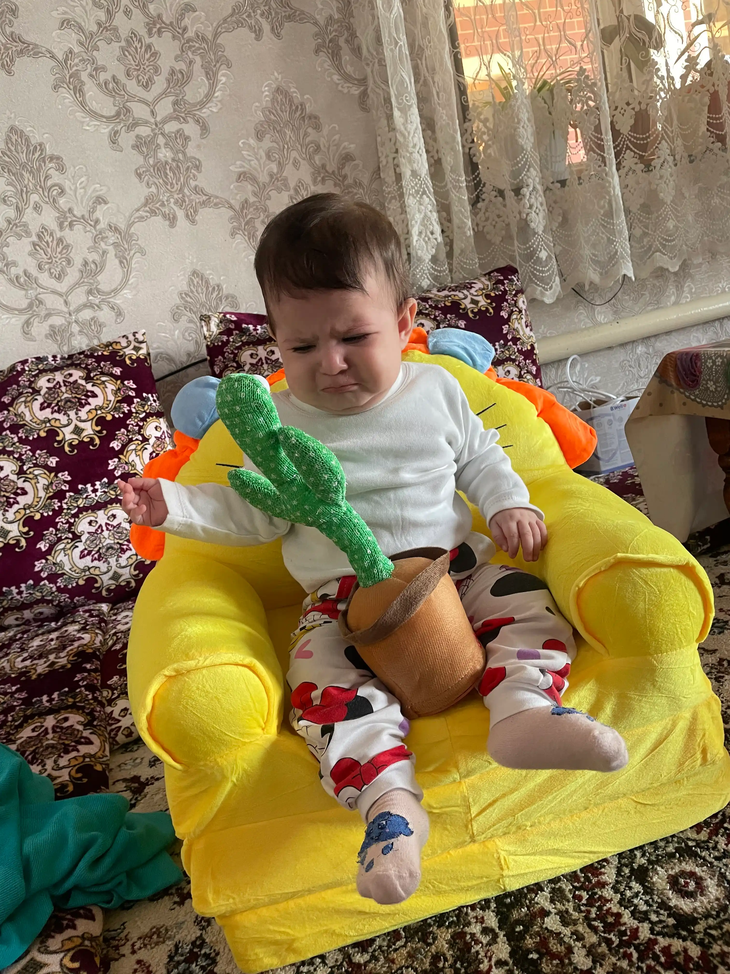 Bolalar uchun raqsga tushadigan yumshoq o‘yinchoq, kaktus, musiqali, rivojlantiruvchi