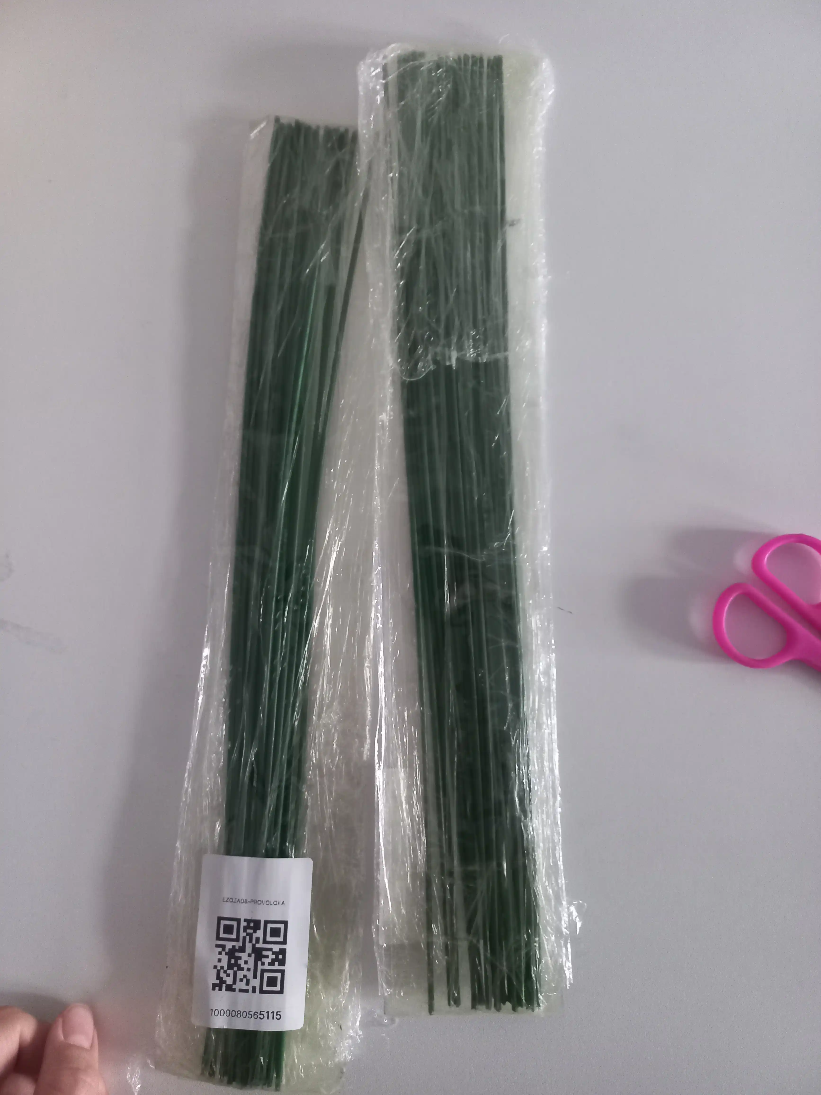 Yashil rangli sim 2 mm, 35 sm, 25 dona