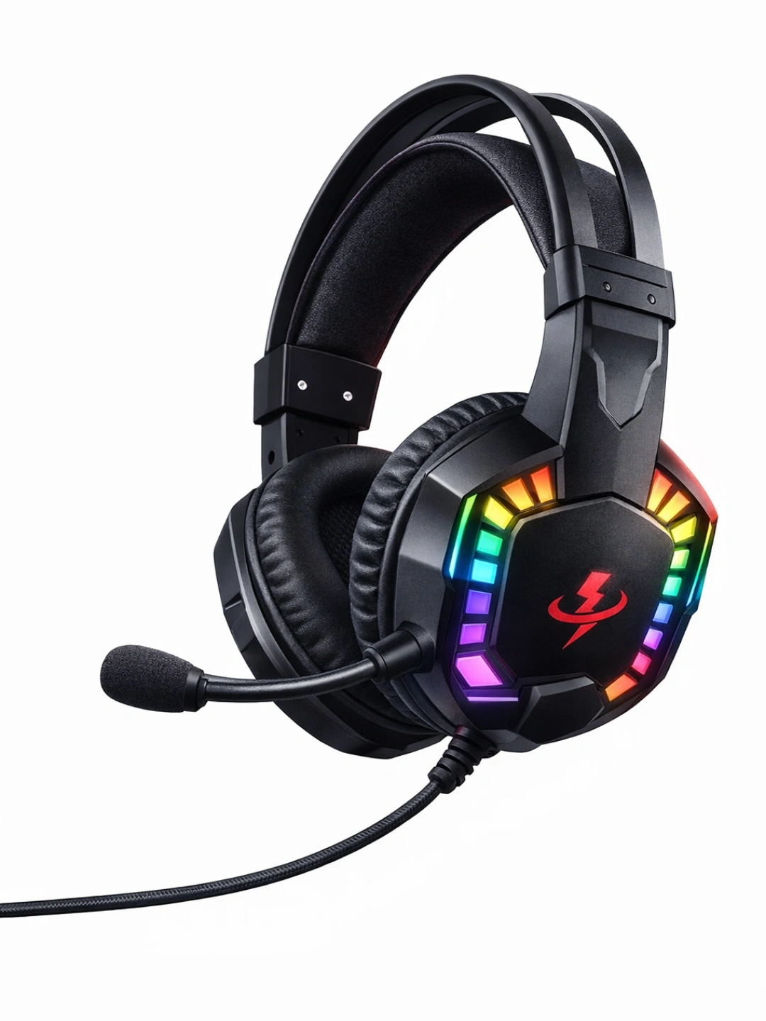 Игровые наушники MISDE A66 RGB, стерео звук, микрофон, USB и AUX для ПК ...